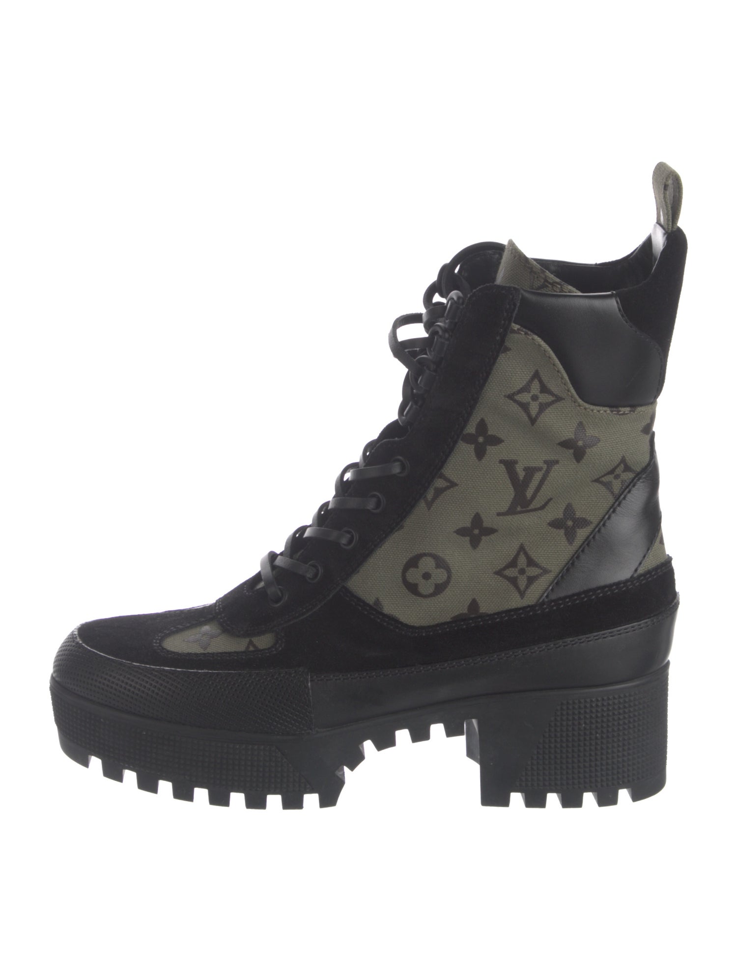 Louis Vuitton LV Monogram Canvas Combat Boots